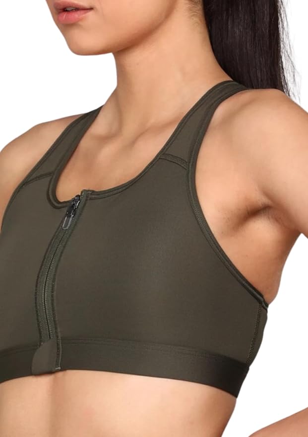 Nike Women's Dri-FIT Swoosh Zip-Front Sports Bra