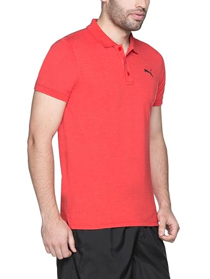 Puma Men's ESS Pique Polo Barbados Cherry