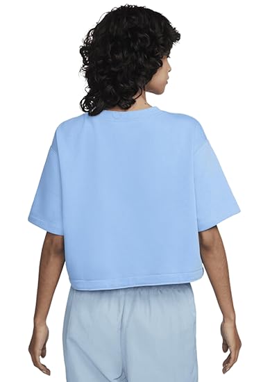Nike Women's Sportswear Swoosh Fleece Short-Sleeve Crop Top