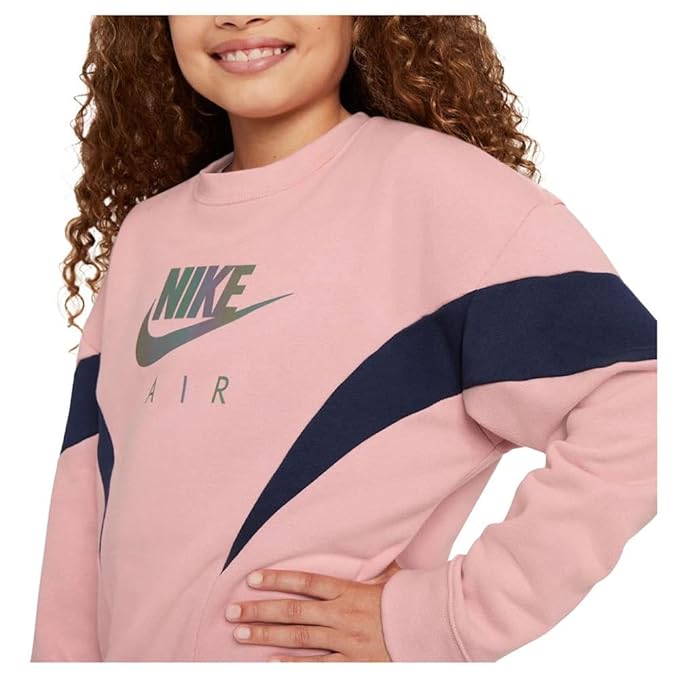 Nike Sportswear Girls' Air  Fleece Crewneck Top