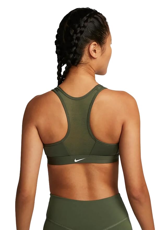Nike Women's Dri-FIT Swoosh Zip-Front Sports Bra