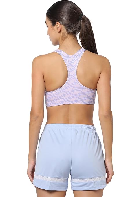 Nike Dri-FIT Swoosh All-Over Print Graphic Sports Bra