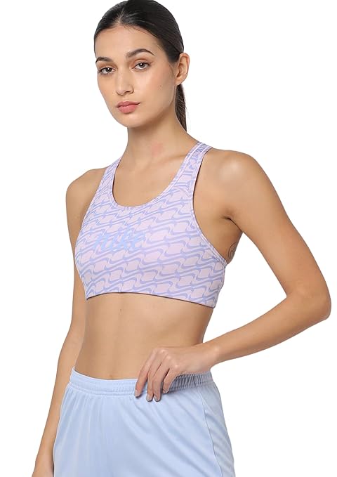 Nike Dri-FIT Swoosh All-Over Print Graphic Sports Bra