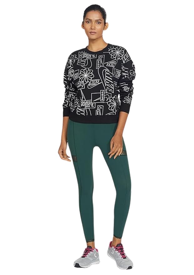 Nike AS Women's Sportswear Icon Clash All-Over Print Fleece Top