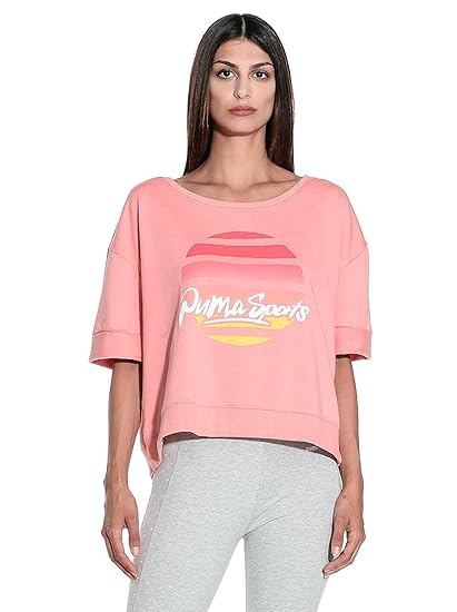 Puma Women's Varsity Short Sleeve Sweatshirt