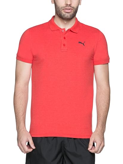 Puma Men's ESS Pique Polo Barbados Cherry