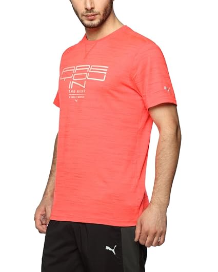 Puma NightCat Short Sleeve Tee Red Blast Heather