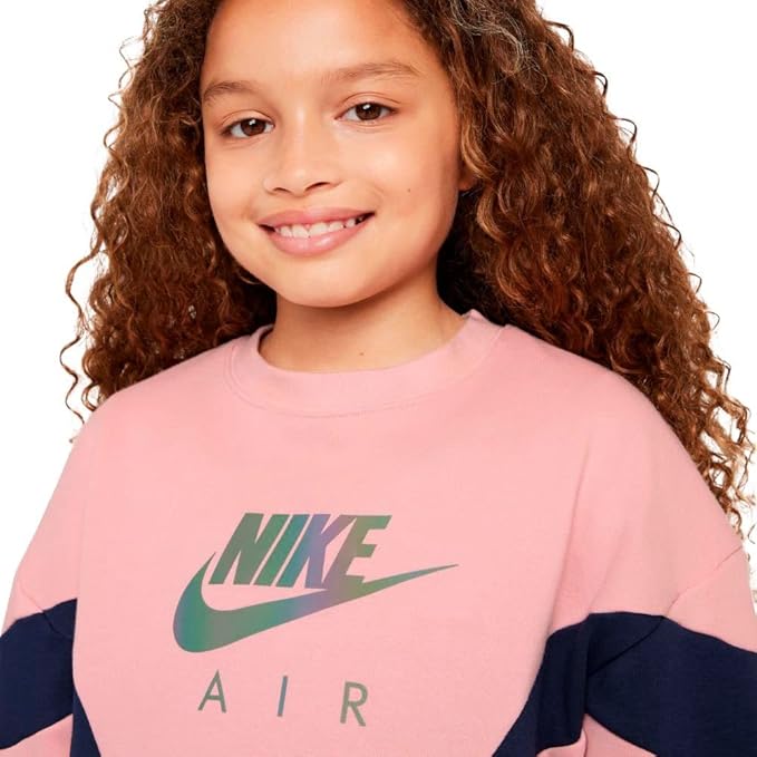 Nike Sportswear Girls' Air  Fleece Crewneck Top