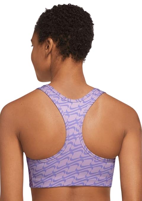 Nike Dri-FIT Swoosh All-Over Print Graphic Sports Bra