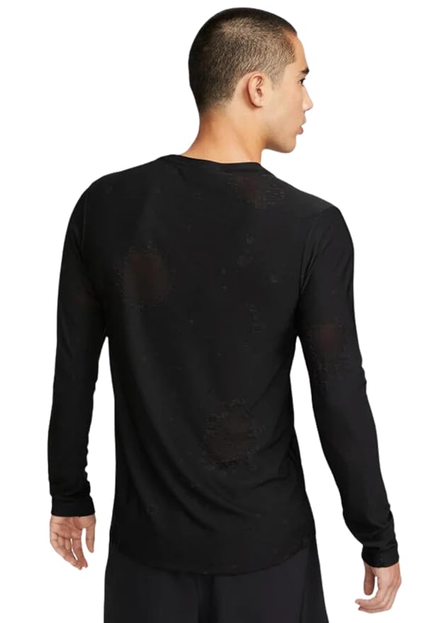 Nike Men's Dri-FIT Garment-Dyed All-Over Print Long-Sleeve Shirt