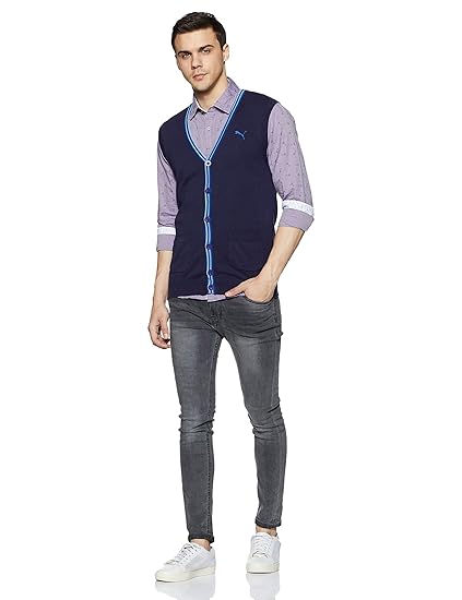 Puma Men's Solid Cardigan Sweater