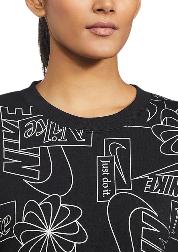 Nike AS Women's Sportswear Icon Clash All-Over Print Fleece Top