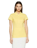Puma Women's Solid Polo in Lemon Drop