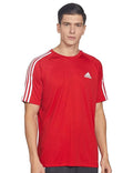 Adidas Striped T-Shirt Red
