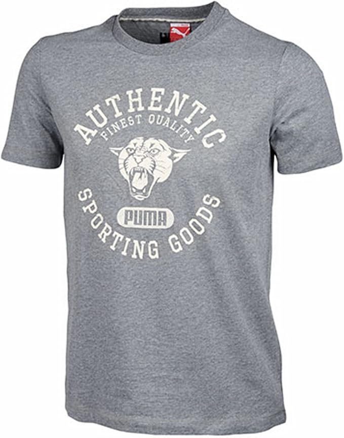 Puma Men's FUN Athletic Tee Dark Gray Heather