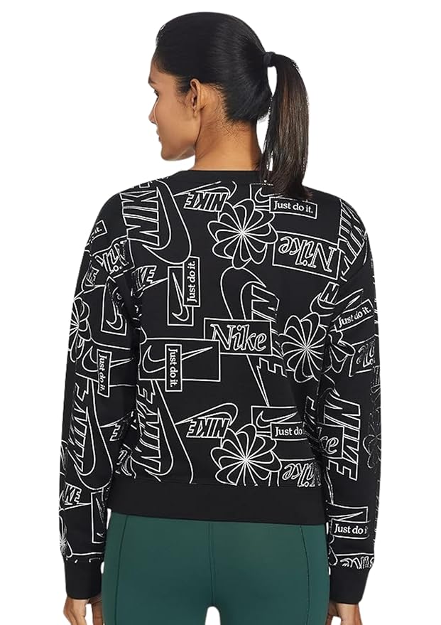 Nike AS Women's Sportswear Icon Clash All-Over Print Fleece Top