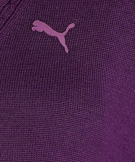Puma Women's Solid Long Sleeve Sweater in Plum