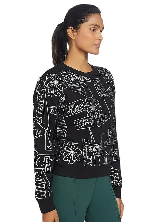 Nike AS Women's Sportswear Icon Clash All-Over Print Fleece Top
