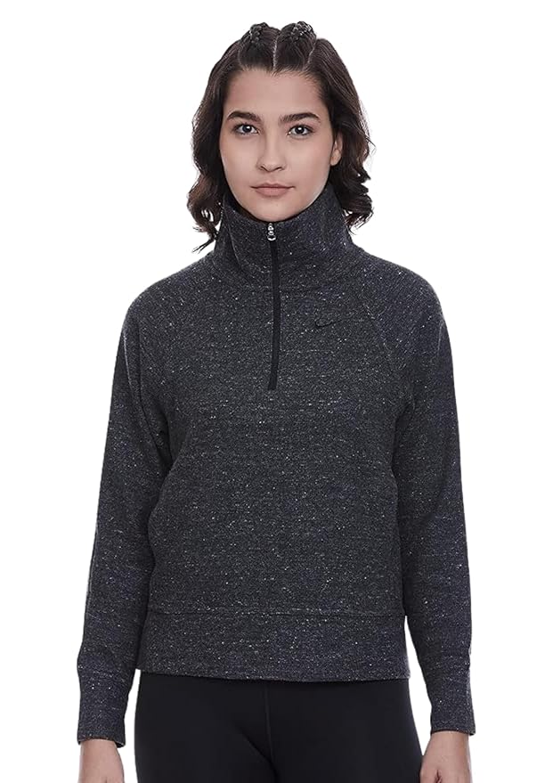 Nike AS Women's Thermal Fleece Panelled Half-Zip Mock Neck Top