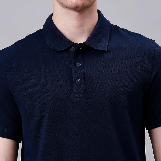 Adidas Solid Plain T-Shirt Blue