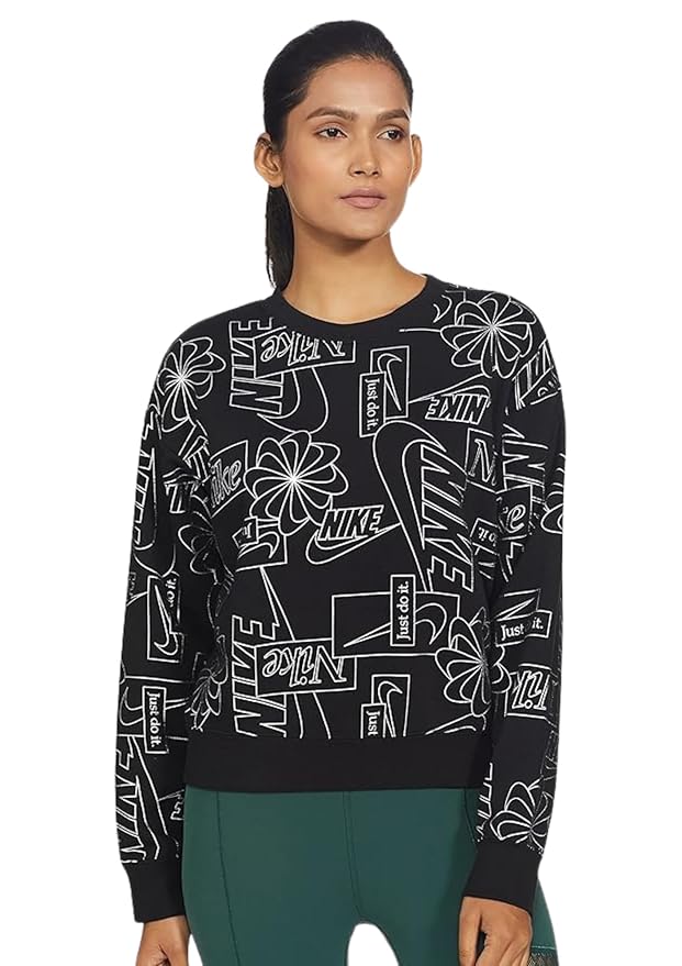 Nike AS Women's Sportswear Icon Clash All-Over Print Fleece Top