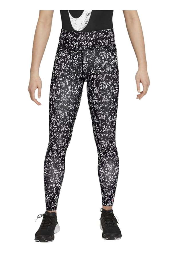 Nike Girls' Dri-FIT One Luxe Icon Clash All-Over Print Leggings