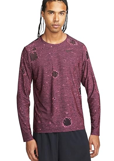 Nike Men's Dri-FIT Long-Sleeve All-Over Print Top