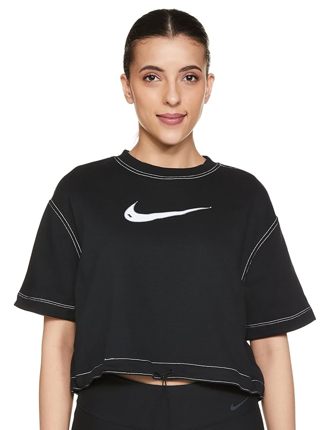 Nike Sportswear Women's Swoosh Fleece Short-Sleeve Crop Top