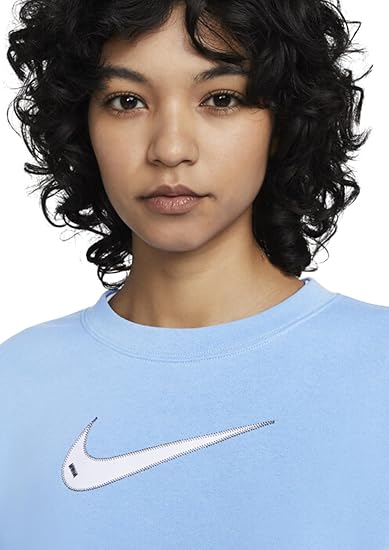 Nike Women's Sportswear Swoosh Fleece Short-Sleeve Crop Top