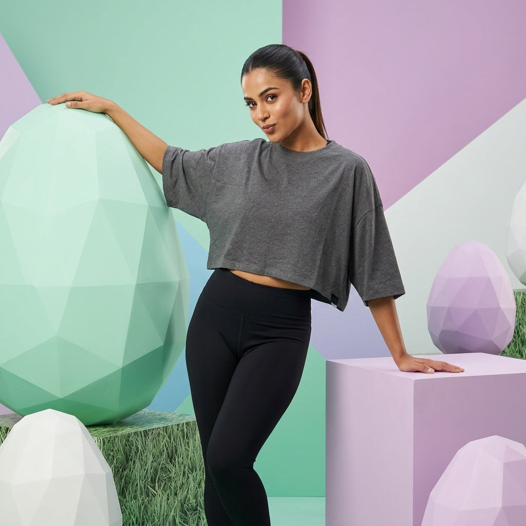 Puma Women's Cropped Crew Neck T-Shirt