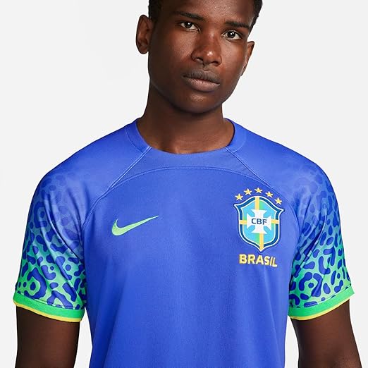 Nike Men's Brazil National Team Dri-FIT Stadium Short-Sleeve Away Jersey