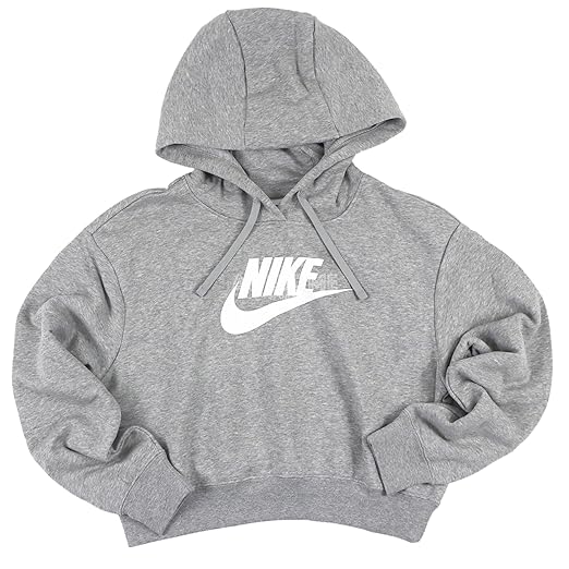 Nike Women's Sportswear Club Fleece Graphic Cropped Hoodie