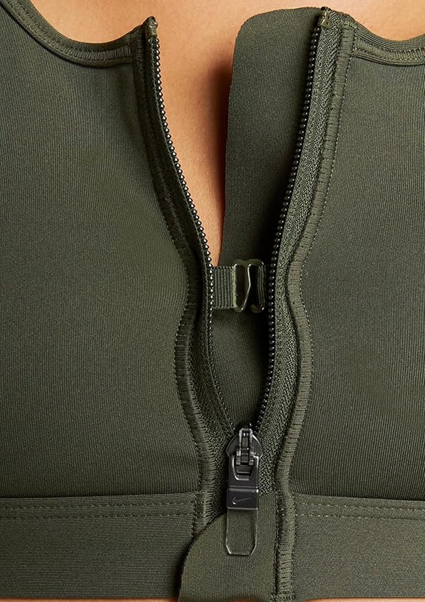 Nike Women's Dri-FIT Swoosh Zip-Front Sports Bra