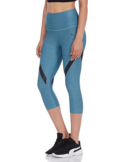 Puma Women's WT PWRSHAPE Knee Capri Blue Tights
