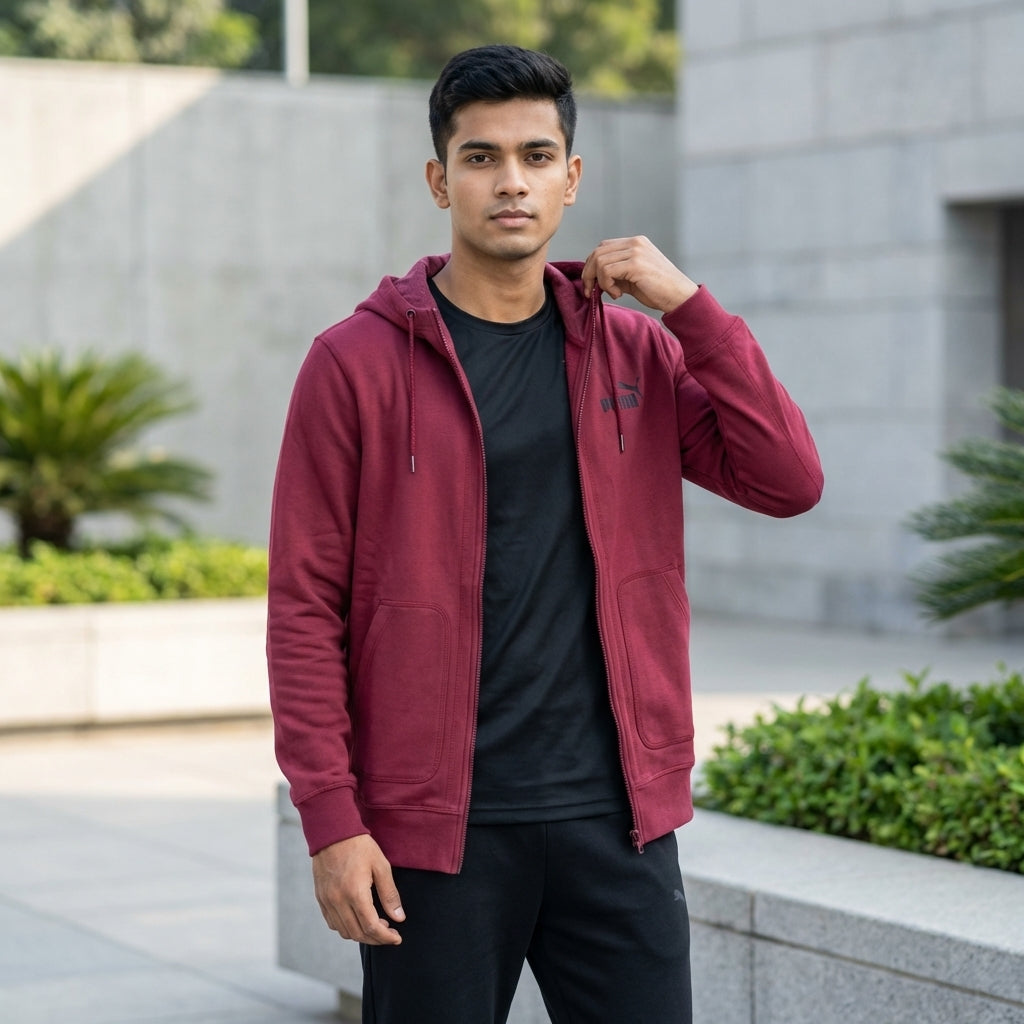 Puma Men Teddy Jacket Cordovan