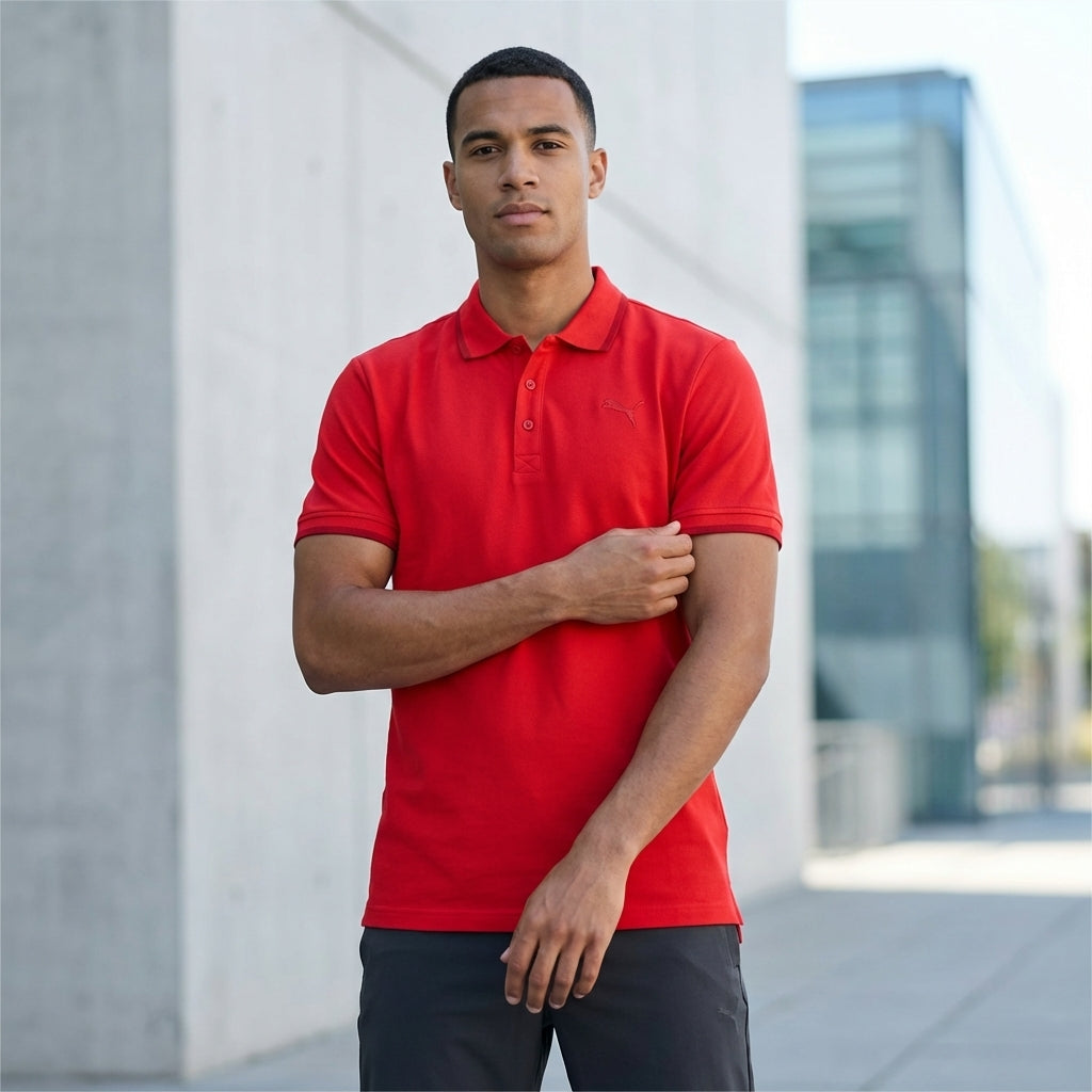 Puma Men's FUN Pique Polo Puma Red