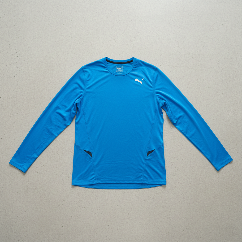 Puma Men's Fitted Long Sleeve Performance Tee in Cloisonne