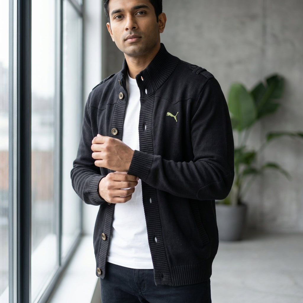 Puma Men's Black Cardigan