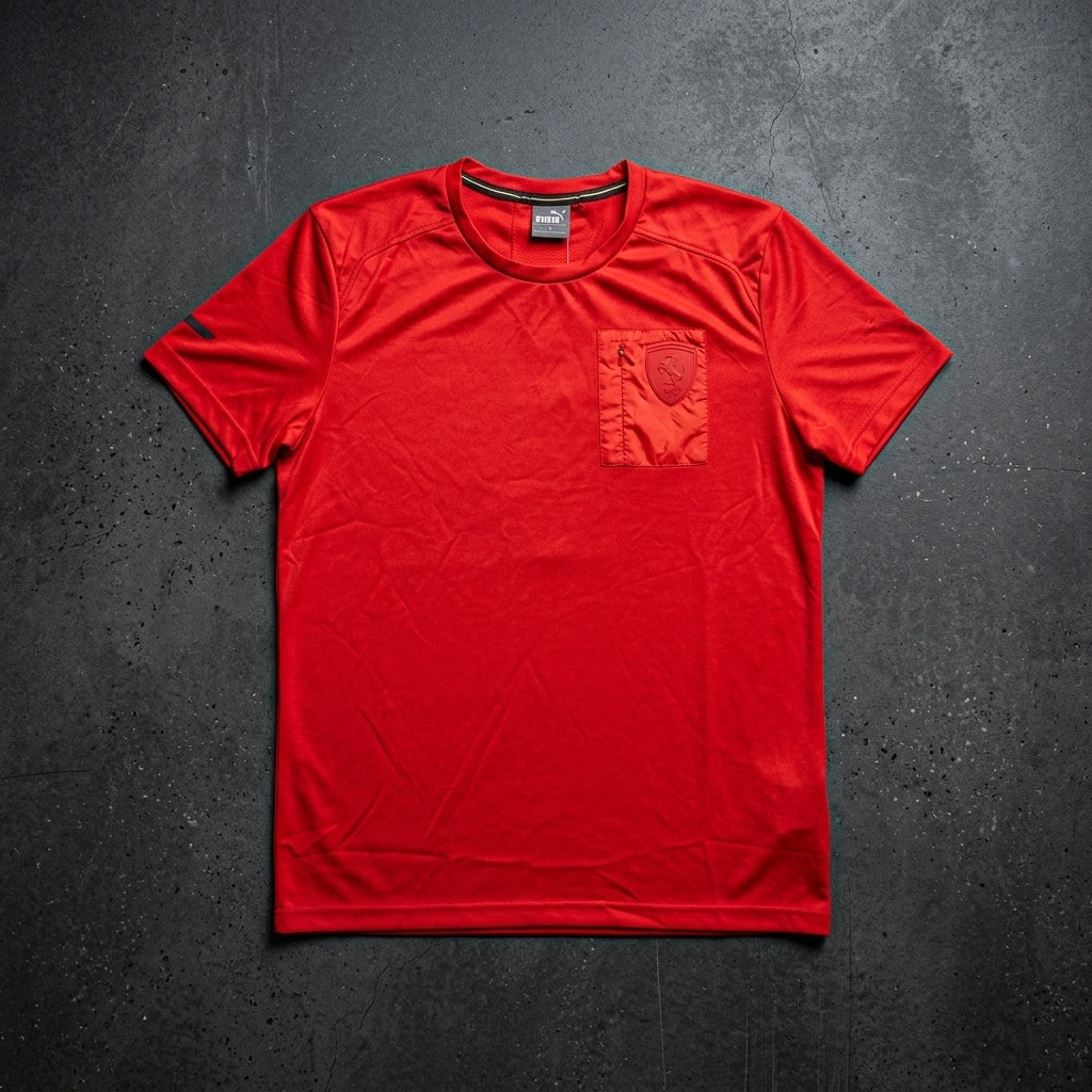 Puma Ferrari Small Shield Tee rosso