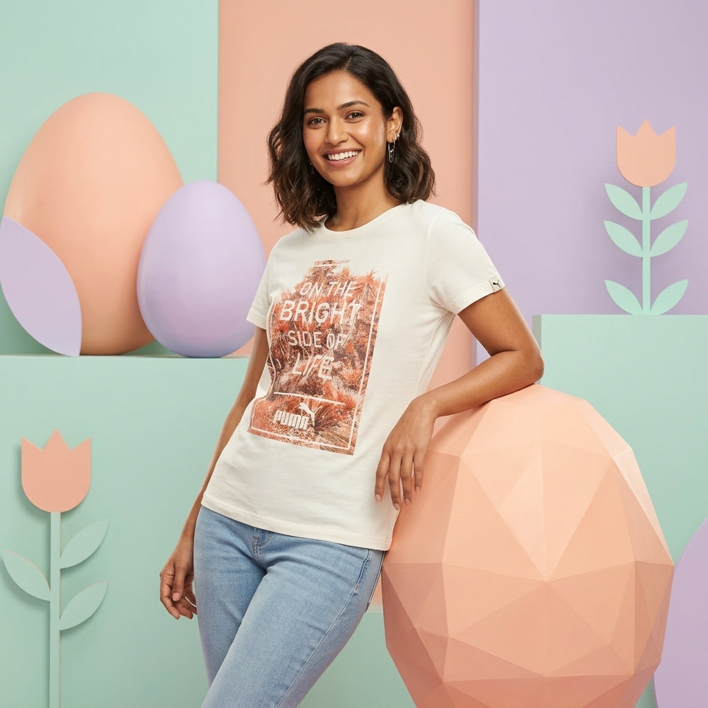 Puma Women's Photo Summer Tee White