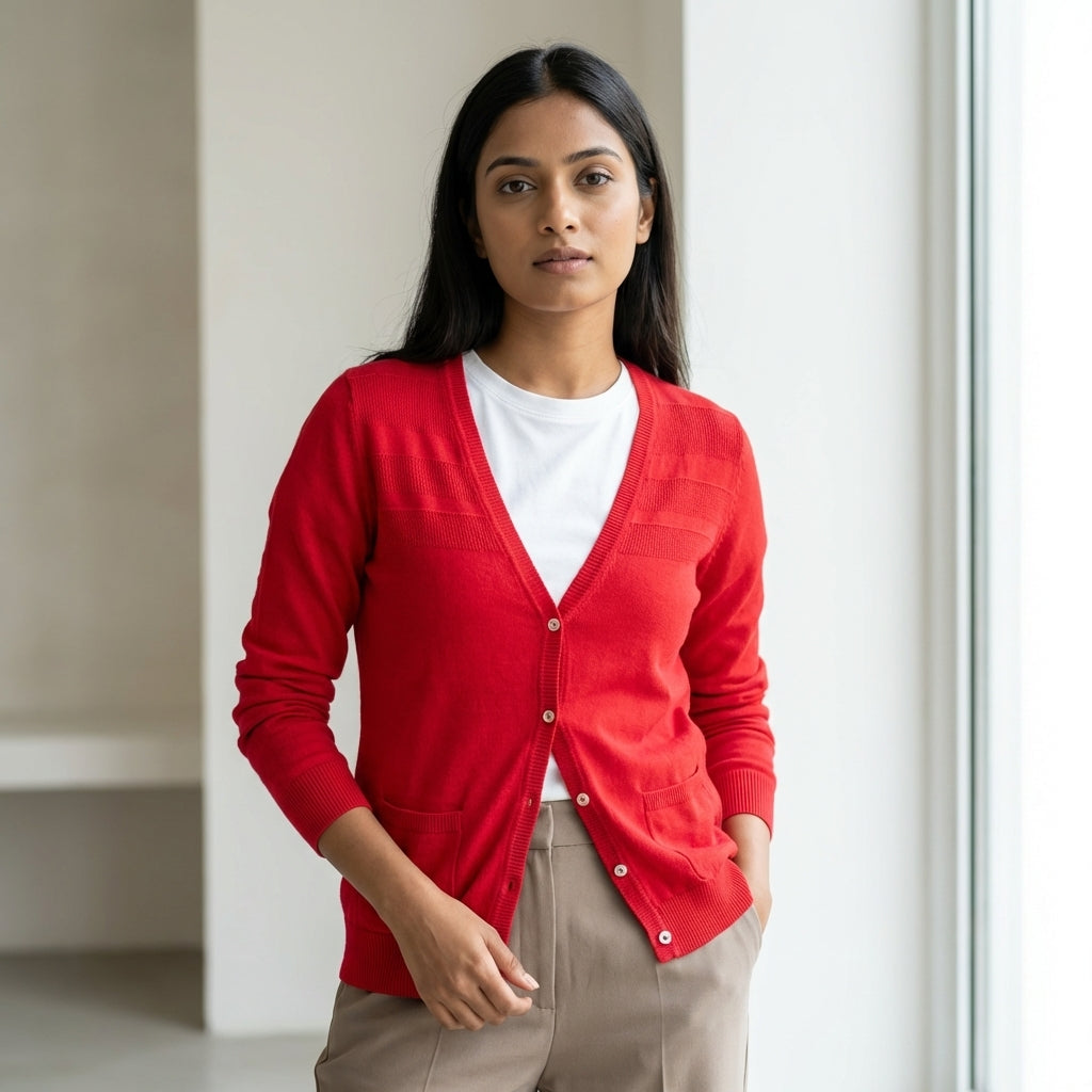 Puma Women's Cardigan in Lipstick Red