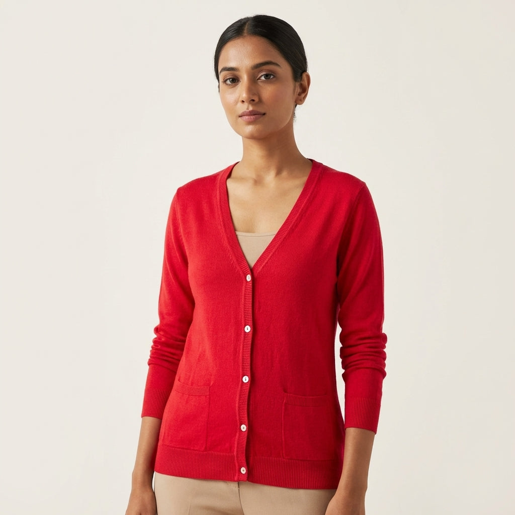 Puma Women's Cardigan in Lipstick Red