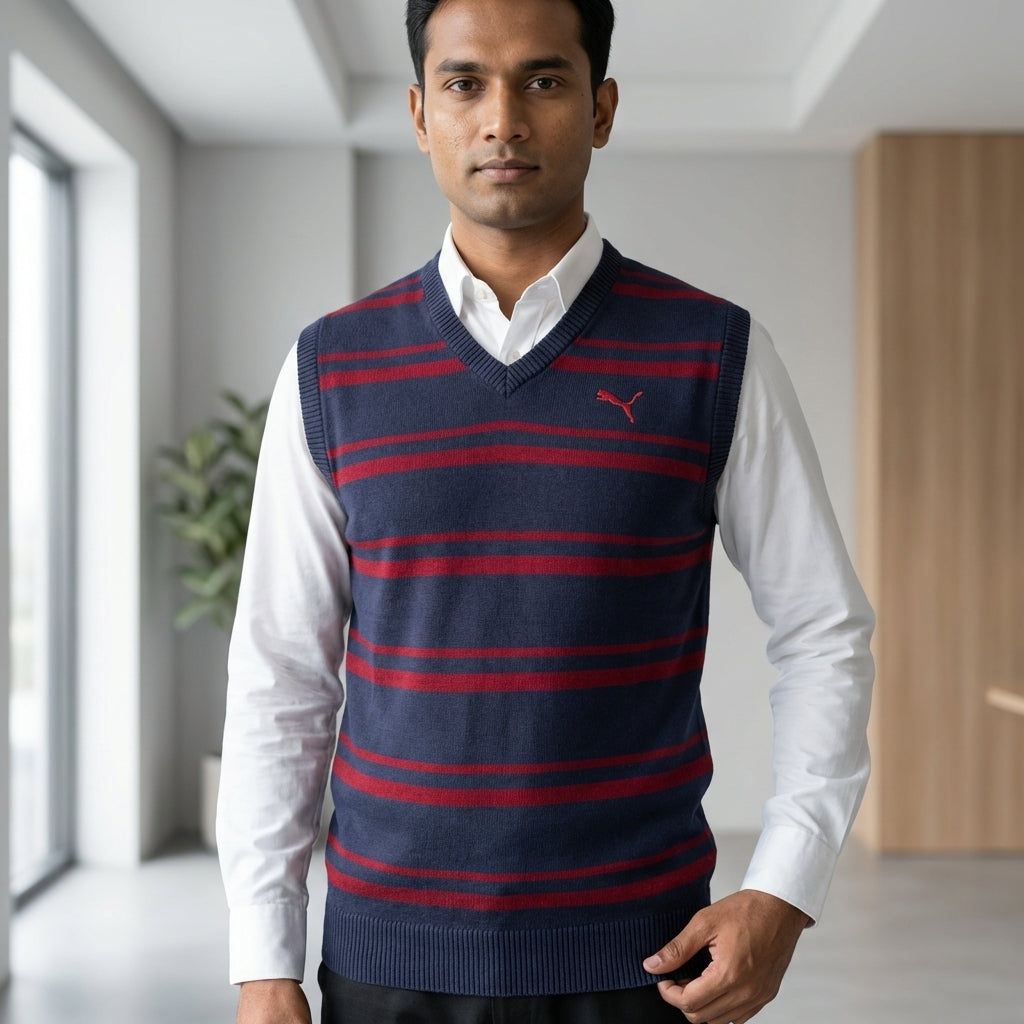 Puma Men's SL Striped Wool Sweater
