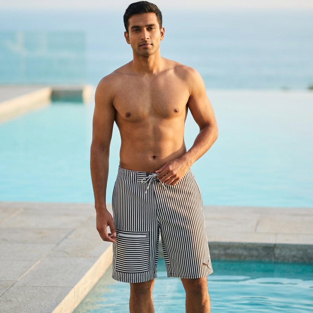 Puma Long Board Shorts in Dark Navy
