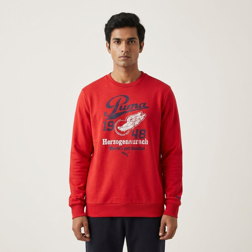 Puma Crew Sweat Fleece 2 Haute Red