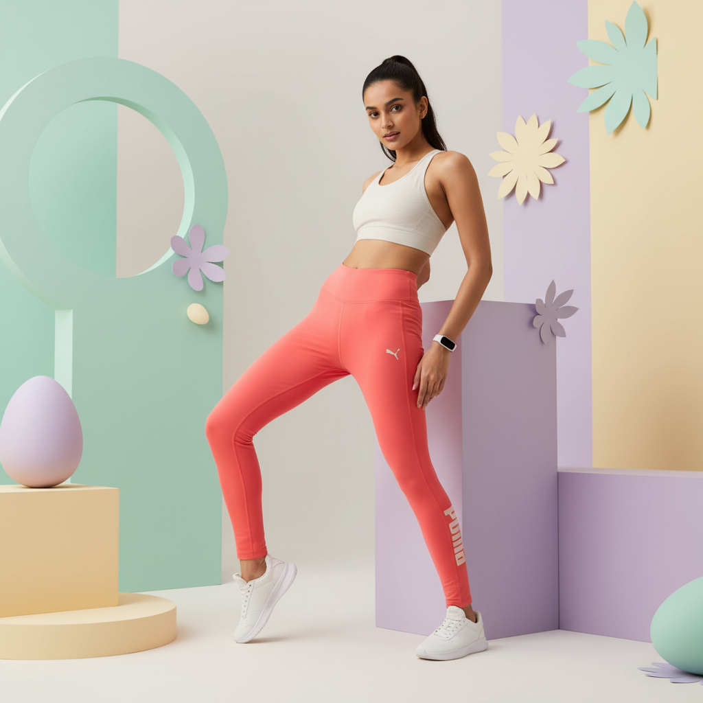 Puma ESS No.1 Women's Leggings Sunkist Coral
