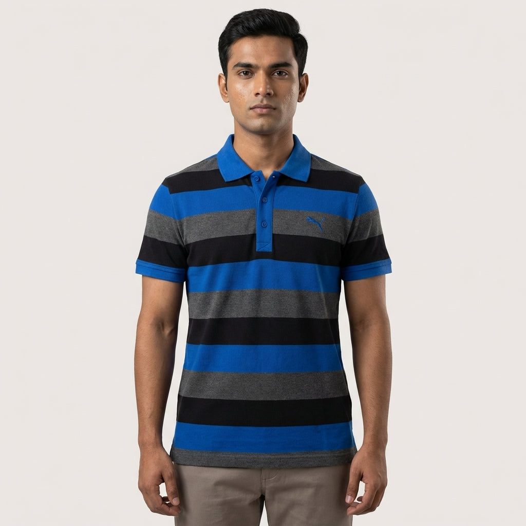 Puma FUN Stripe Pique Polo Sodalite