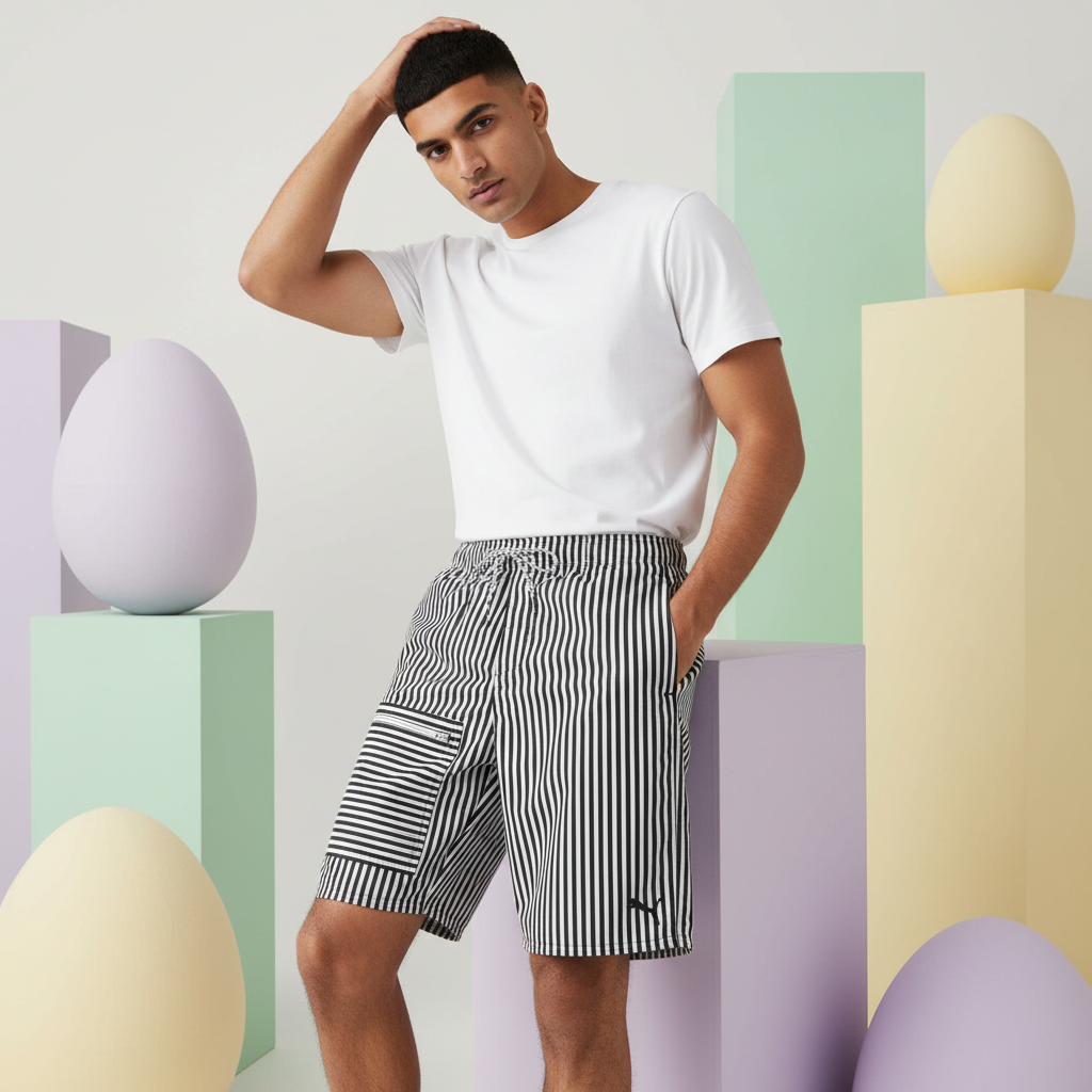 Puma Long Board Shorts in Dark Navy