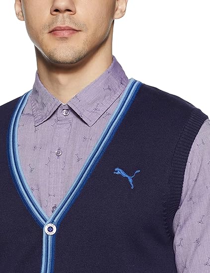 Puma Men's Solid Cardigan Sweater