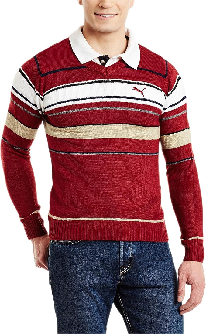 Puma Striped Sweater Biking Red
